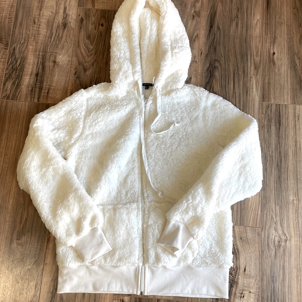 Staccato White Zip-up Sweater